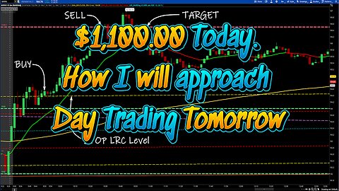 $1,100.00 today! How I will approach tomorrows trading.