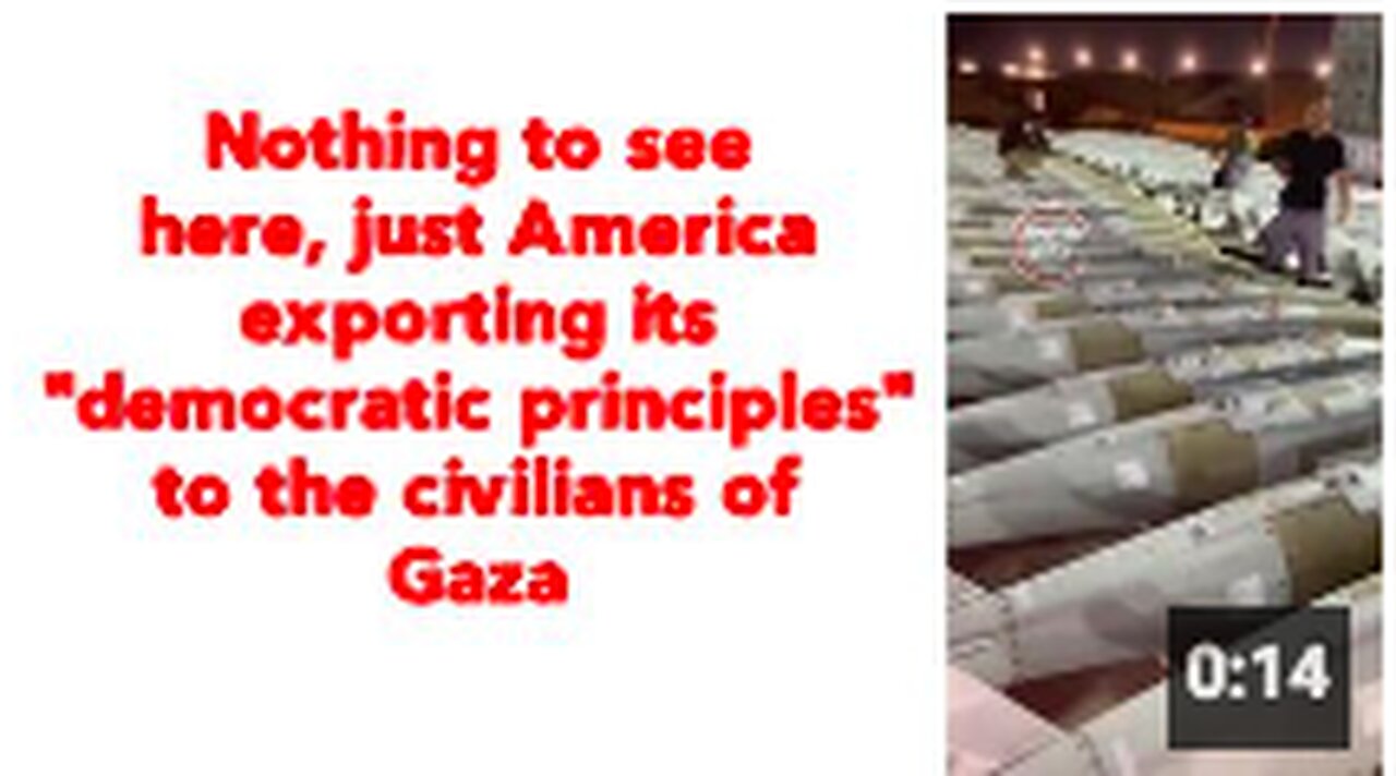 ❗️Nothing to see here, just America exporting its "democratic principles" to the civilians of Gaza