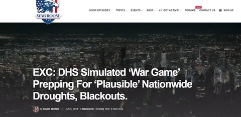 DHS Simulated War Game Prepping—Droughts and Blackouts