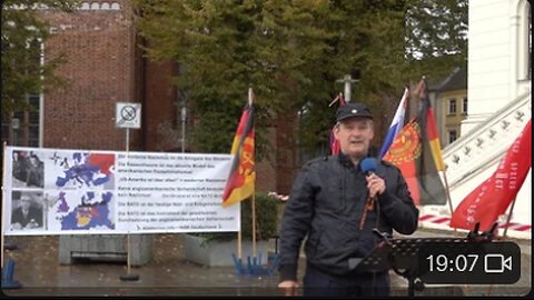 Eröffnung Kundgebung gegen den deutschen Nazismus & Militarismus - Wittenburg 10. Oktober 2024