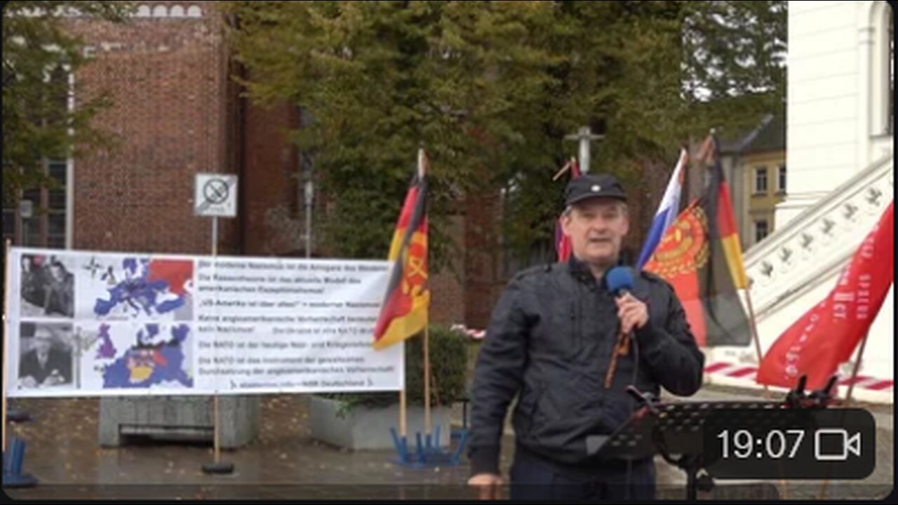 Eröffnung Kundgebung gegen den deutschen Nazismus & Militarismus - Wittenburg 10. Oktober 2024