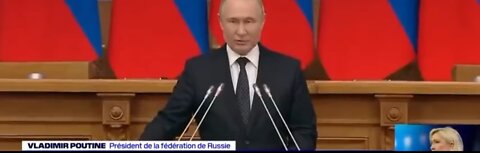 Poutine qui s'adresse au monde...