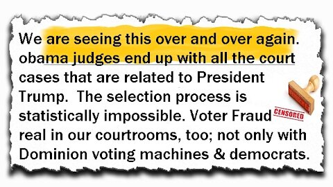 WOKE Court Rooms every time! We know why!