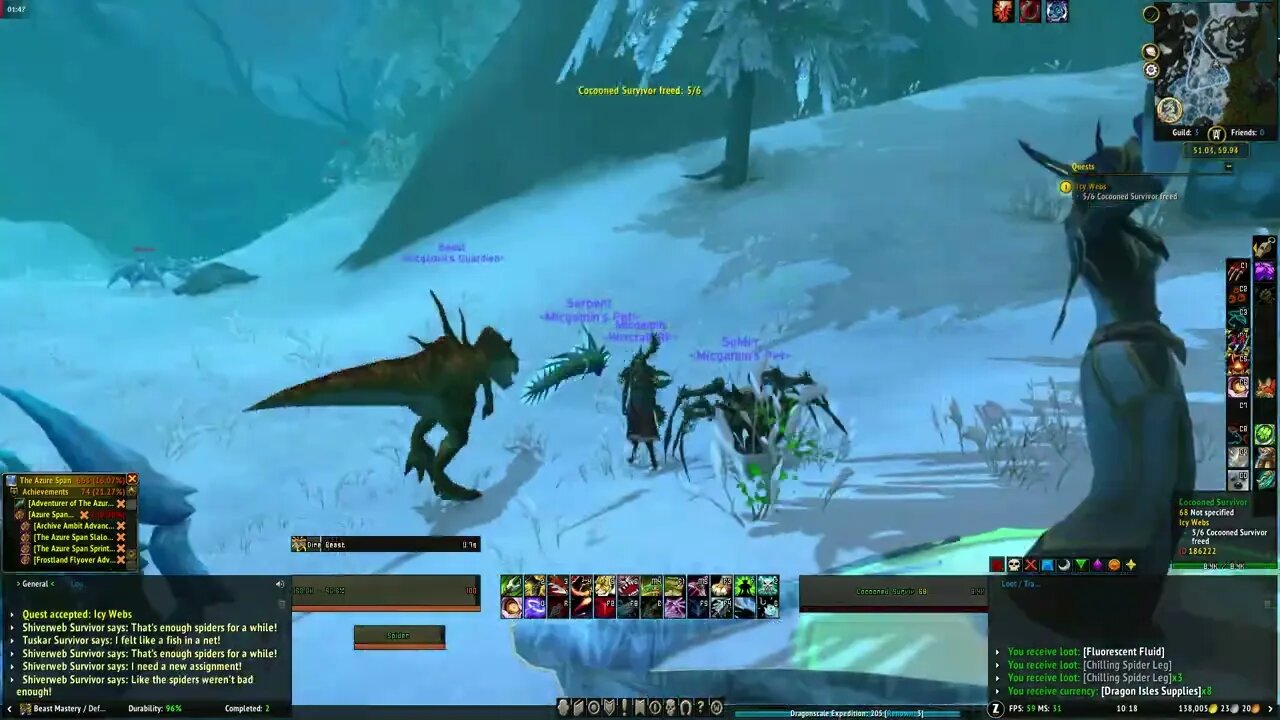 World of Warcraft Dragonflight Icy Webs