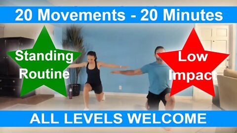 Rise & Shine 6am Morning Workout #6 @ Home 20 Minute Functional Movements - All Standing Low Impact