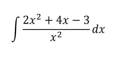 Calculus Help: Find the Integral of (2x^2+4x-3)/x^2 dx - Techniques - Solutions