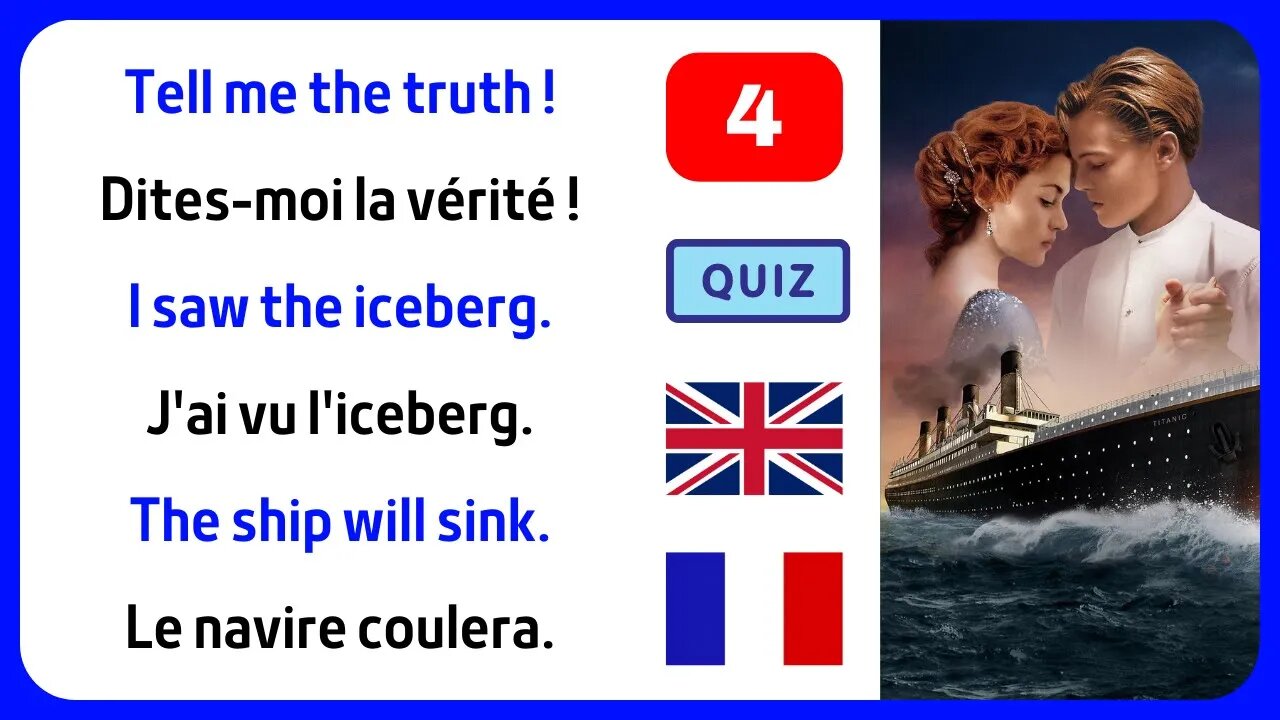 Testez et améliorez votre anglais avec Titanic 📚 Part 4