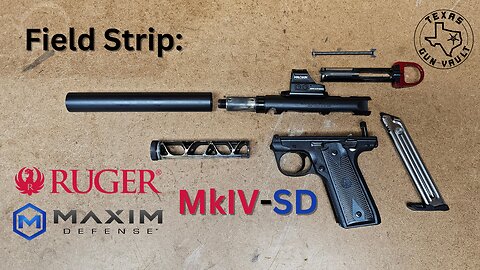 Field Strip: Ruger 22/45 MkIV-SD (made in collaboration with Maxim Defense)