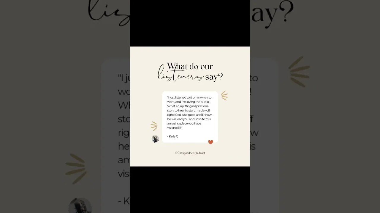 See what our podcast listeners are saying!🥰🥳 #encouragement #hope #joy #Godsgoodnesspodcast