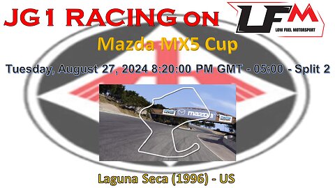 JG1 RACING on LFM - Mazda MX5 Cup - Laguna Seca (1996) - US - Split 2