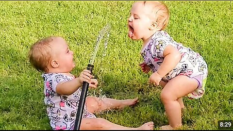 Funny Babies Playing With Water || Baby Outdoor Videos