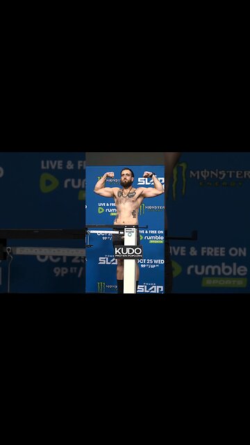 The Champion John Davis weighs in at 184 lbs for his second championship defense at Power Slap 5!