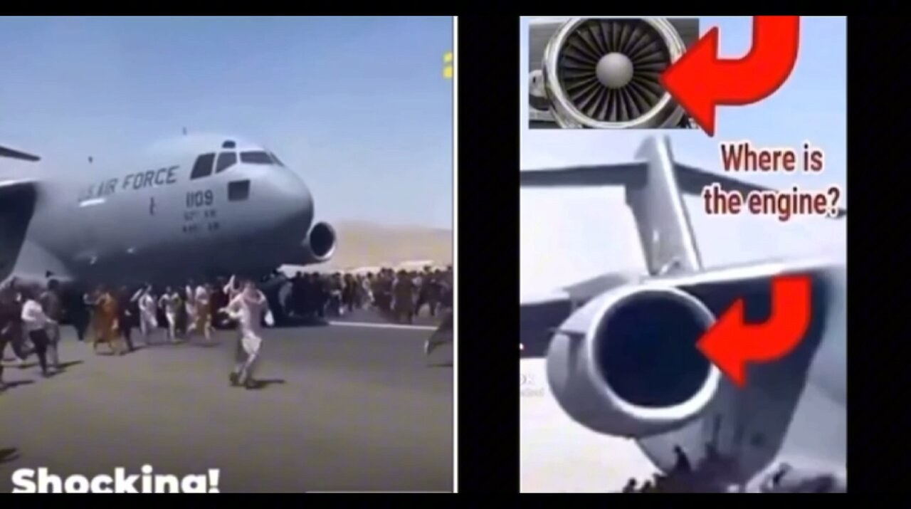 Afghanistan Withdrawal w/ Inflatable Plane with painted windows and no engines