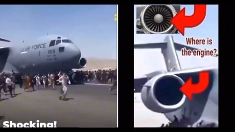 Afghanistan Withdrawal w/ Inflatable Plane with painted windows and no engines