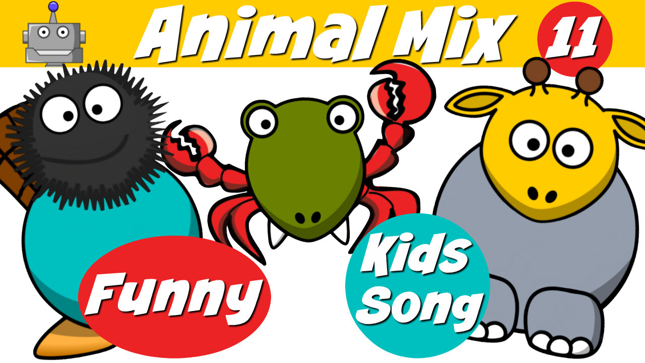 ANIMAL MIX 11 | FUNNY ANIMALS | NURSERY RHYMES | SILLY SONGS | KIDS SONGS | SING ALONG