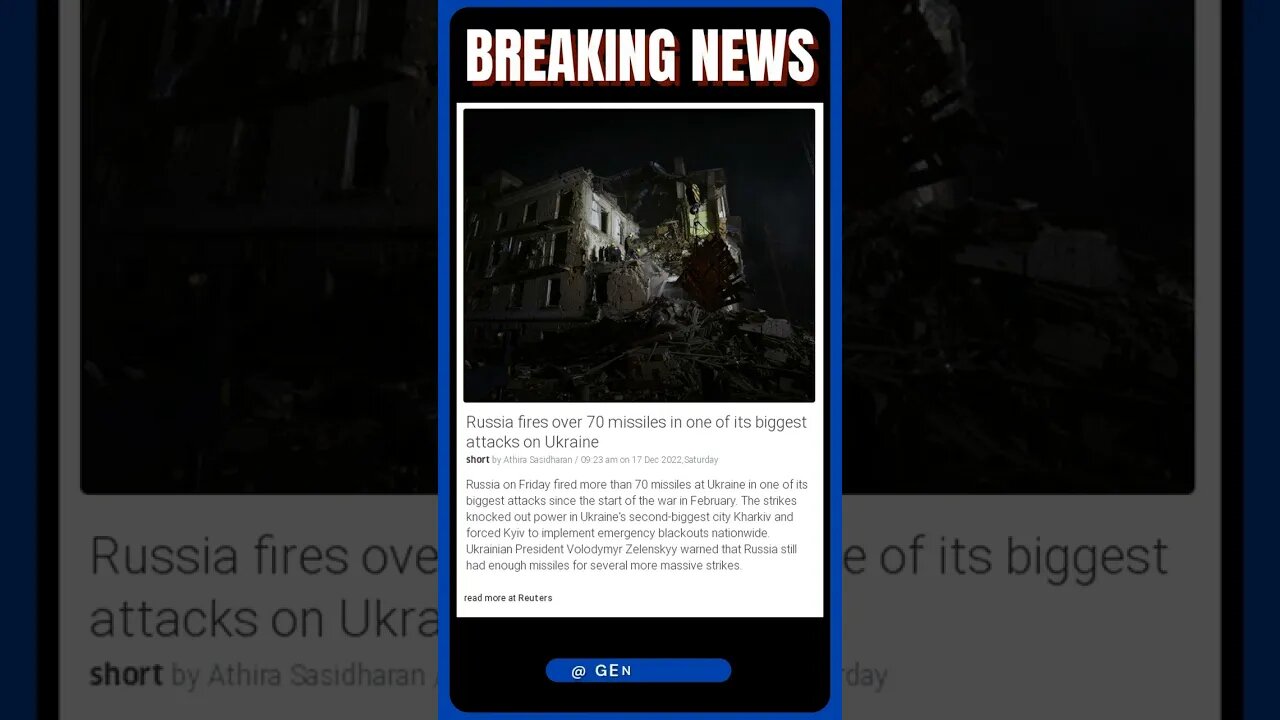 News Bulletin | Russia Launches 70 Missiles in Epic Attack on Ukraine - Don't Miss The Footage!