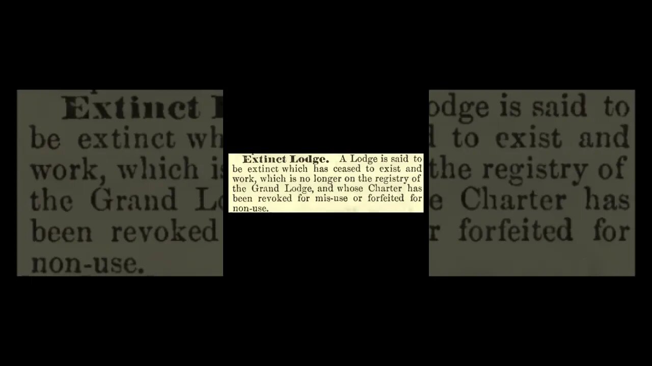 Extinct Lodge: Encyclopedia of Freemasonry By Albert G. Mackey