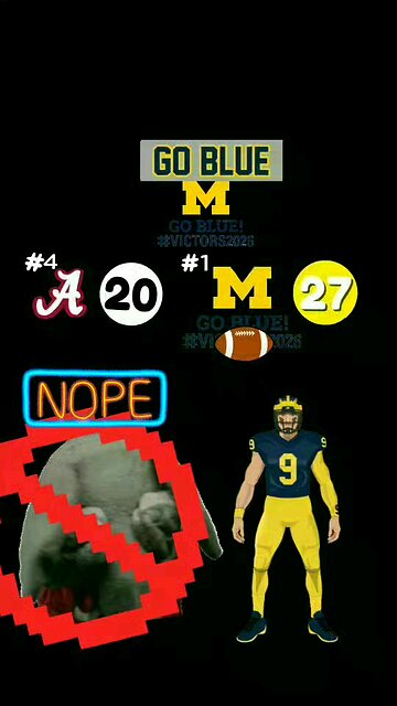 ALABAMA 20 🏈 MICHIGAN 27