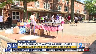 Day 8 without full water service at Poe Homes