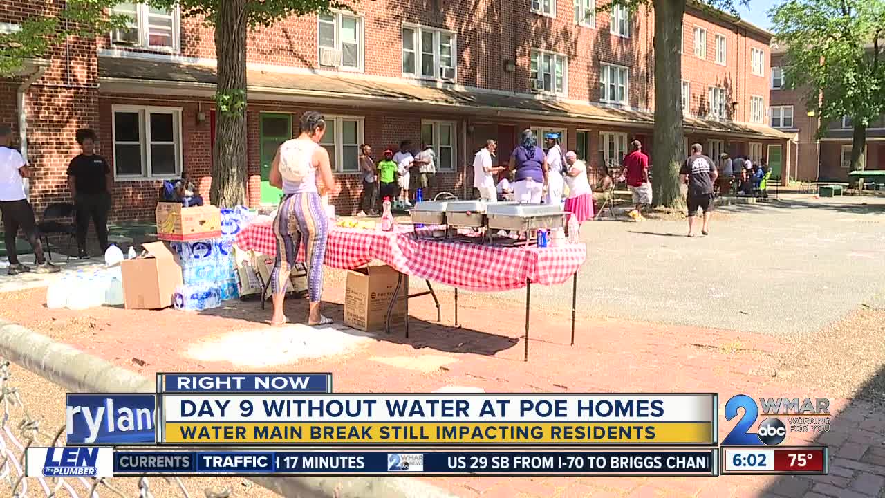 Day 8 without full water service at Poe Homes