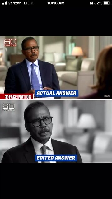 60 Minutes removed Kamala's word salad in the latest version. 1984 is here.