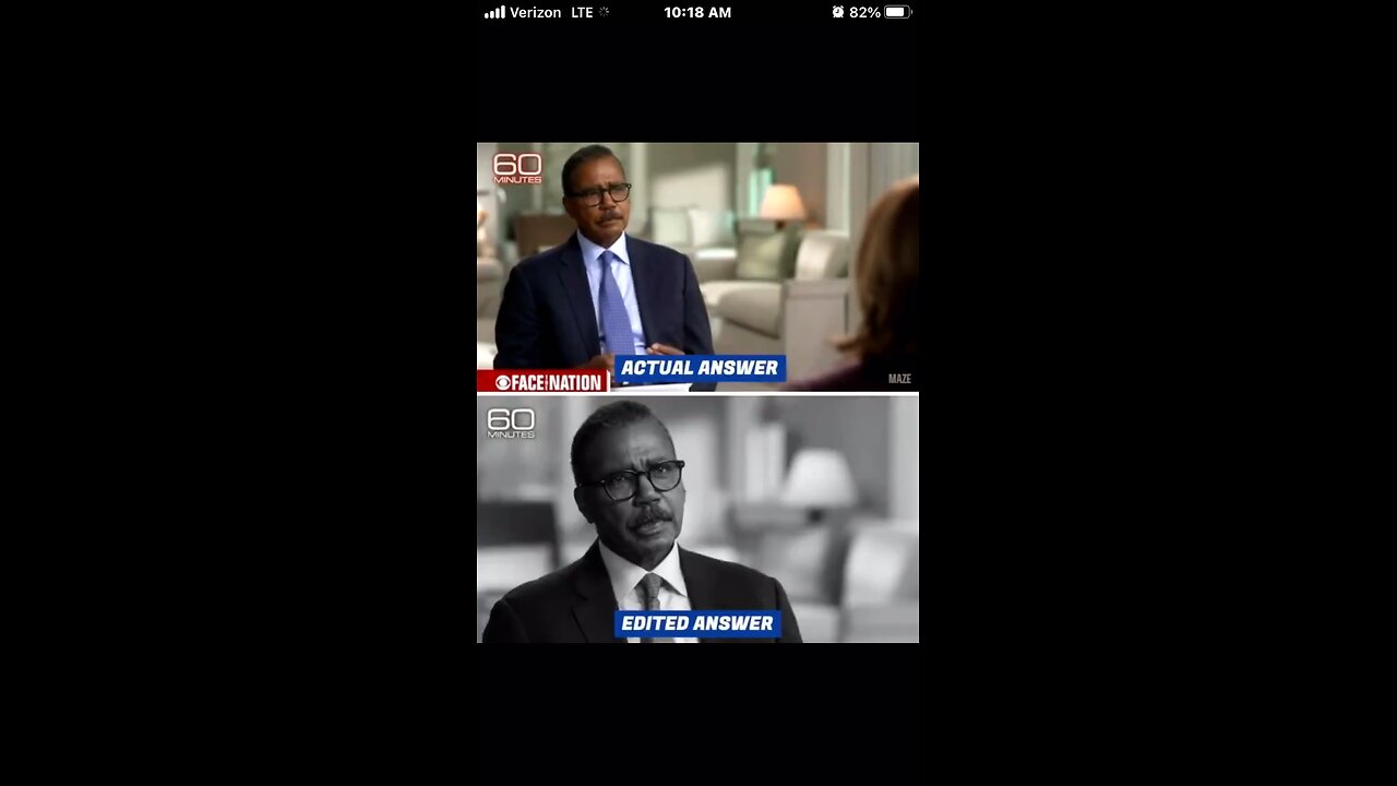 60 Minutes removed Kamala's word salad in the latest version. 1984 is here.