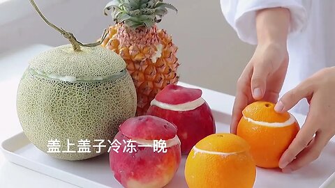 Very easy and quick making fruits ice cream आसानी से और जल्दी बनने वाली फ्रूट आइसक्रीम 🍨dampi 02