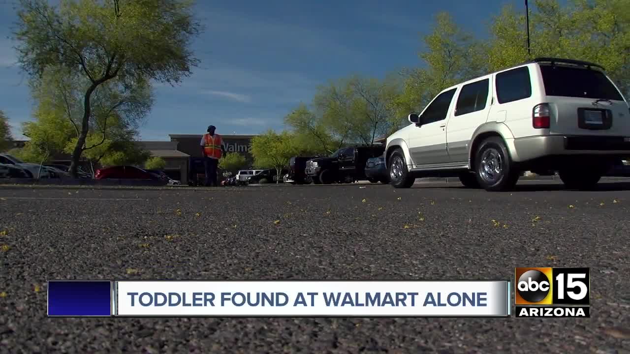Toddler found at Walmart alone