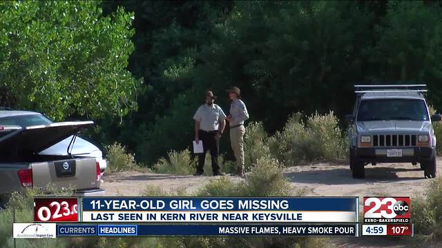 11-year-old girl goes missing in Kern River near Keyesville