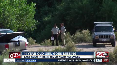 11-year-old girl goes missing in Kern River near Keyesville