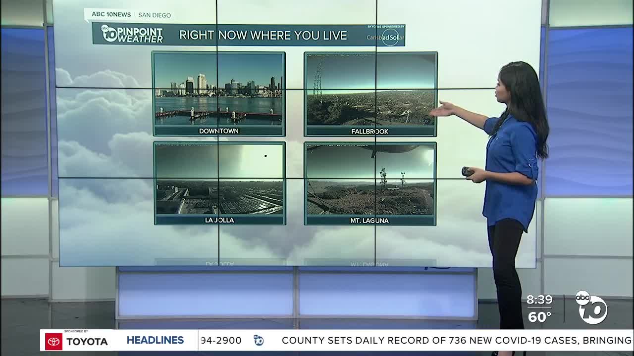 ABC 10News Pinpoint Weather for Sun. Nov. 15, 2020