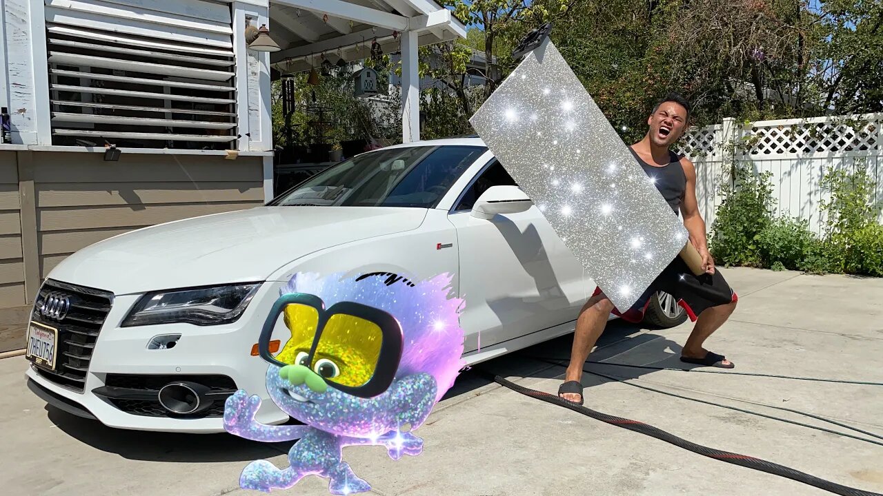 TROLLING THE HATERS....AUDI A7 Gets The RAREST GLITTER WRAP EVER! | Ricing Out A Luxury Car