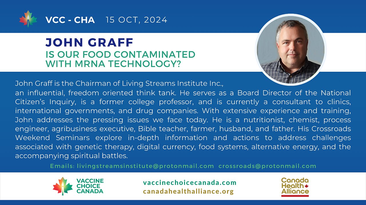 IS OUR FOOD CONTAMINATED with MRNA Technology? John Graff