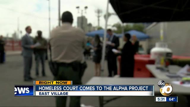 San Diego homeless court comes to the Alpha Project