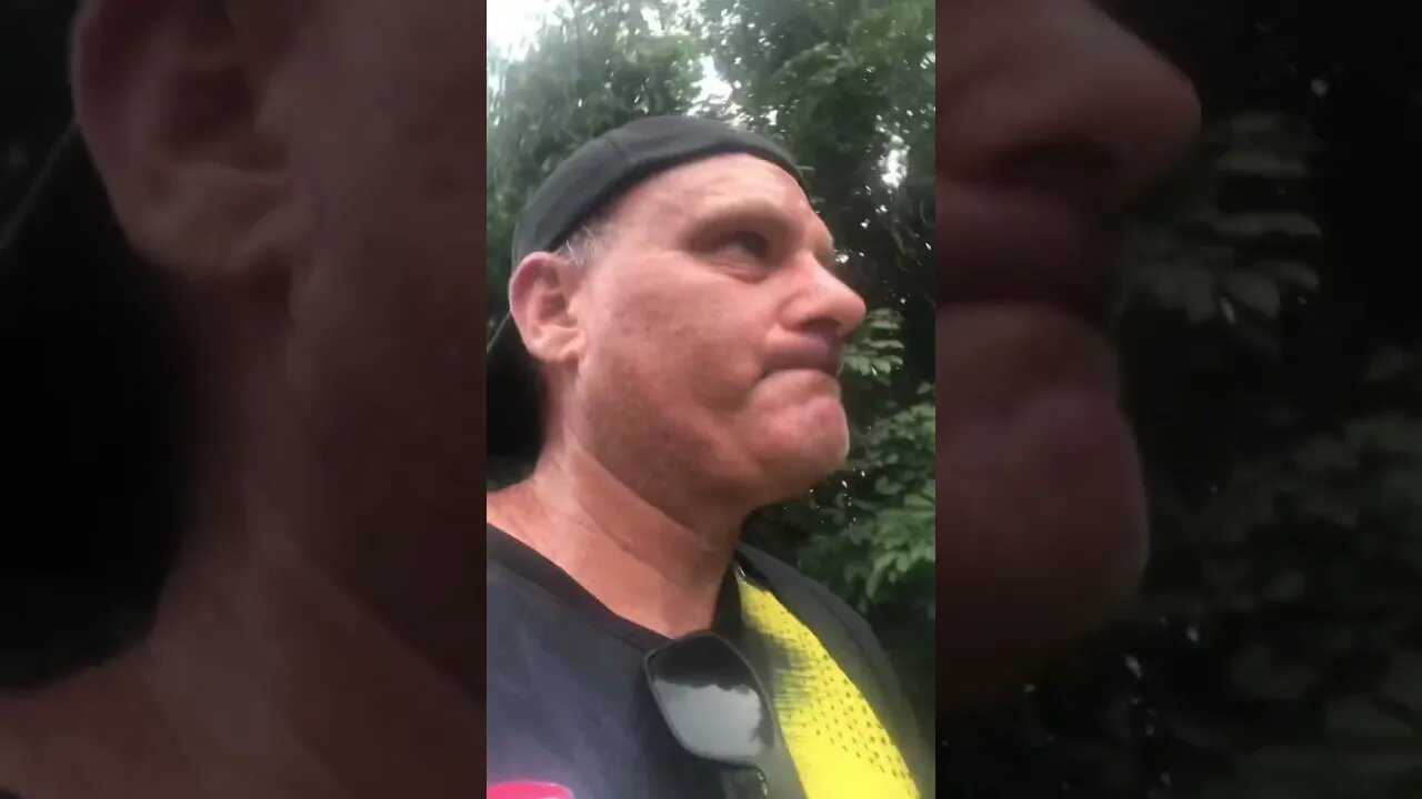 Trying to breathe through my nose while running #huberman #wimhof #workingout #running #biking #fun