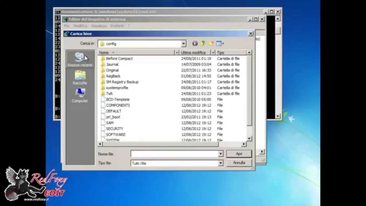 Resettare Cambiare la password di Windows XP/Vista/7/8/10 senza usare programmi esterni
