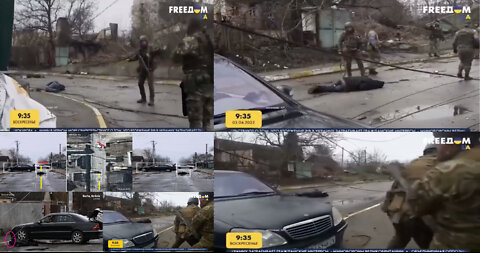 Truth of Bucha: Ukrainian troops pulling the dead bodies to false-flag Russia