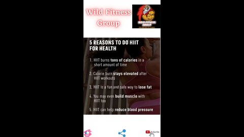 🔥5 reasons to do hiit for health🔥#fitness🔥#wildfitnessgroup🔥#shorts🔥