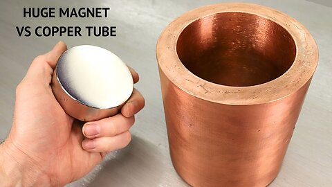 HUGE Magnet VS Copper Sphere - Defying Gravity- Will a Neodymium Magnet Float Inside