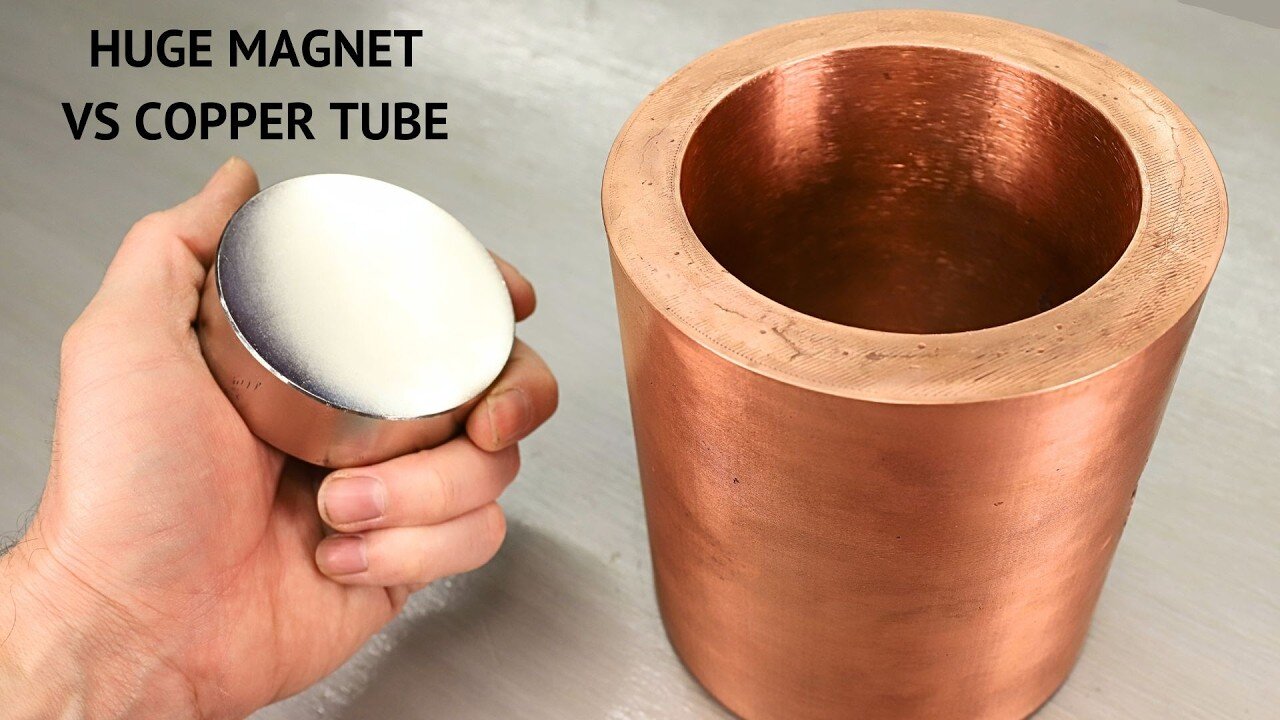 HUGE Magnet VS Copper Sphere - Defying Gravity- Will a Neodymium Magnet Float Inside