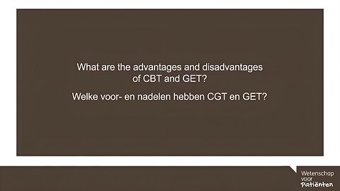 What are the advantages and disadvantages of CBT and GET? - Leonard Jason (Psychologist)
