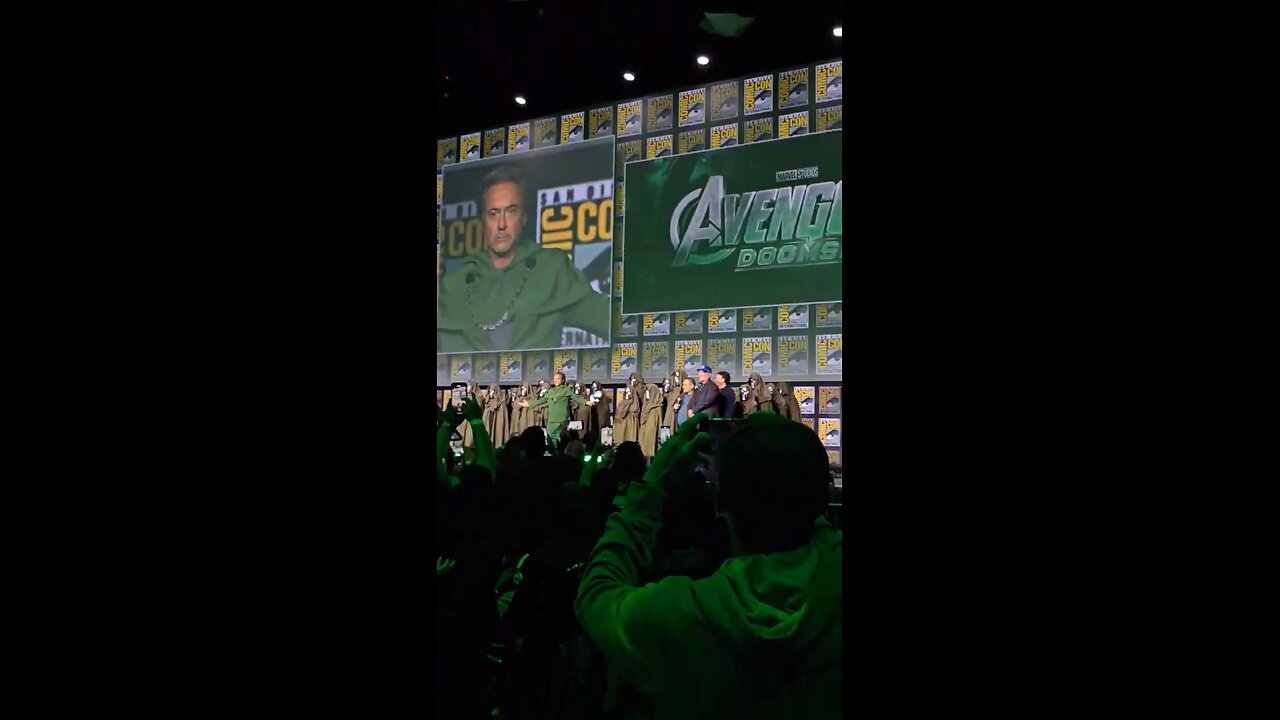 The reveal of Robert Downey Jr as Doctor Doom #Avengersdoomsday