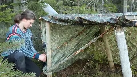 Caught in a Storm! 3 Day Solo Bushcraft Building Shelter & Camping in Heavy Rain