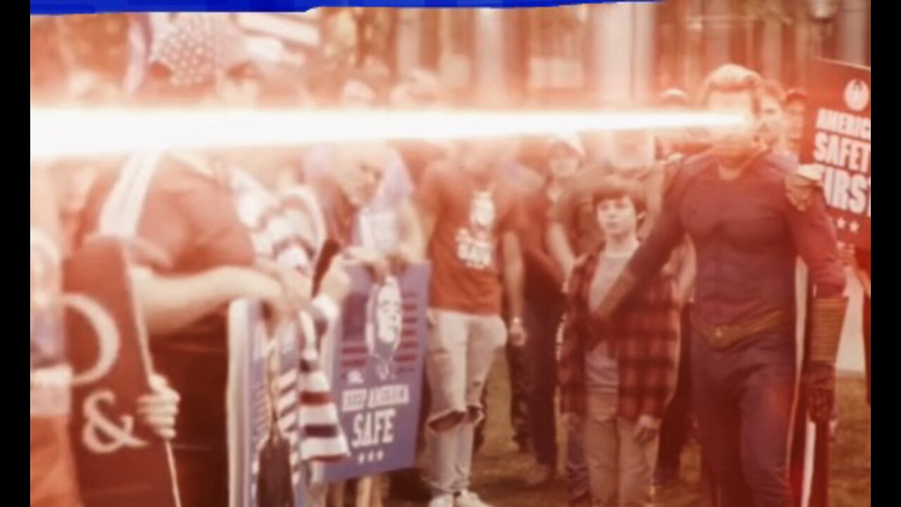 Homelander introduces his son and gets attacked—Homelander lazers￼ the twit