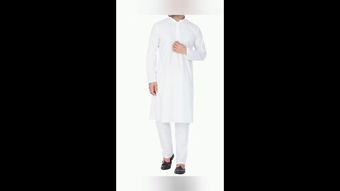 white kurta pajma