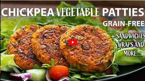 BAKED CHICKPEA VEGETABLE PATTIES Recipe | Easy Vegetarian and Vegan Meals | Chickpea recipes