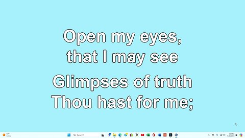 Open my eyes that I may see V1