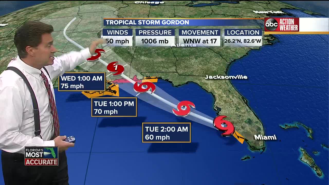Tropical Storm Gordon brings hurricane warning to Gulf Coast