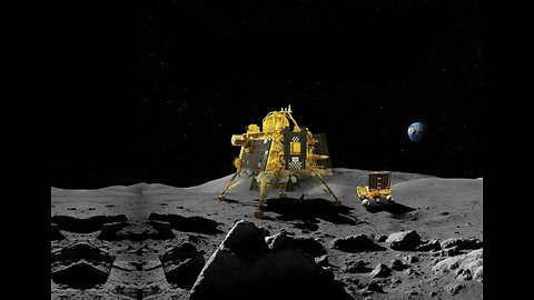A Successful And Safe Soft Landing OF Chandrayaan 3 by india ISRO rover
