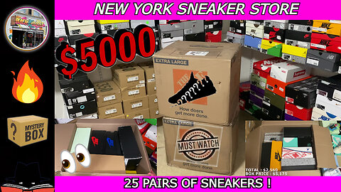 25 SNEAKERS in this HUGE $5,000 Mystery Box from a New York Sneaker Store ! (Back of the Closet)